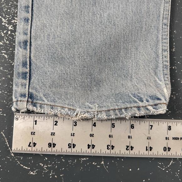 VTG Levis 505 Orange Tab Jeans Men 36x31 Upcycled Thrashed Skate 90's Distressed - Picture 6 of 10